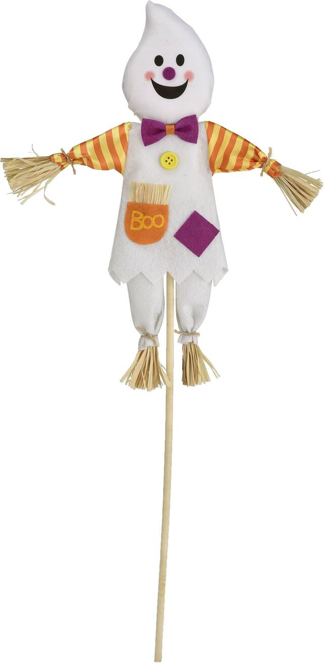 Ghost Yard Stake, White, 24.5-in, Outdoor Decoration for Halloween Front_Flat