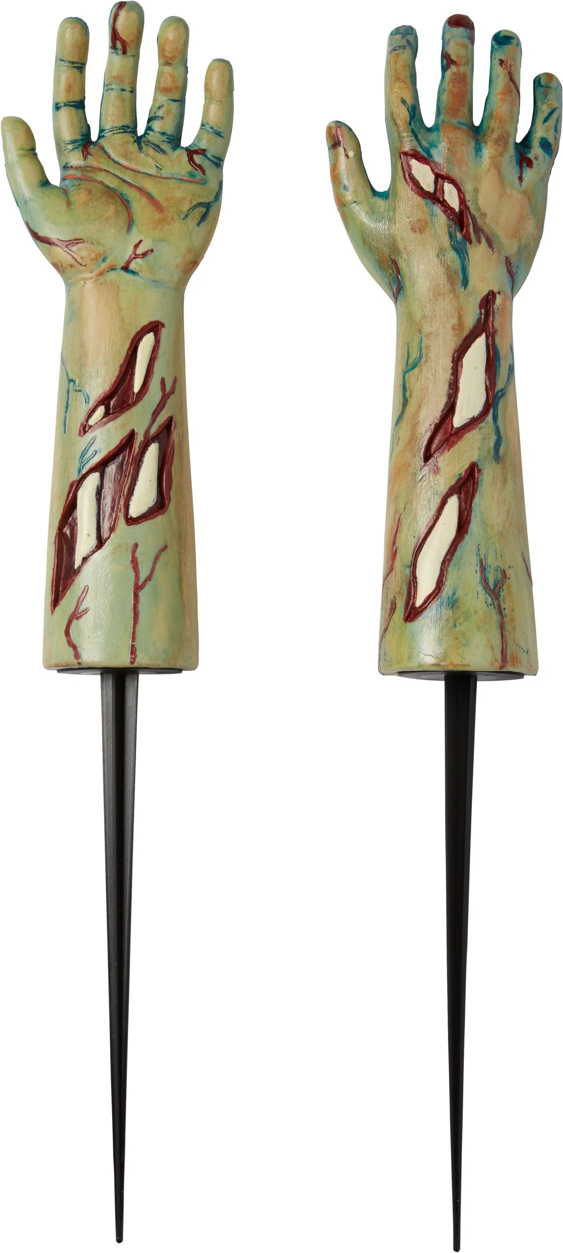 Piquets de jardin, bras de zombie, vert, 13 po, paq. 2, décoration extérieure pour l'Halloween Composite_or_Mixed