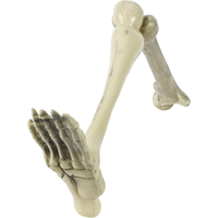 Skeleton Plastic Lawn Yard Stake Props, White, 16-in, 12-pk, Outdoor Decoration for Halloween Front_Angled_Left