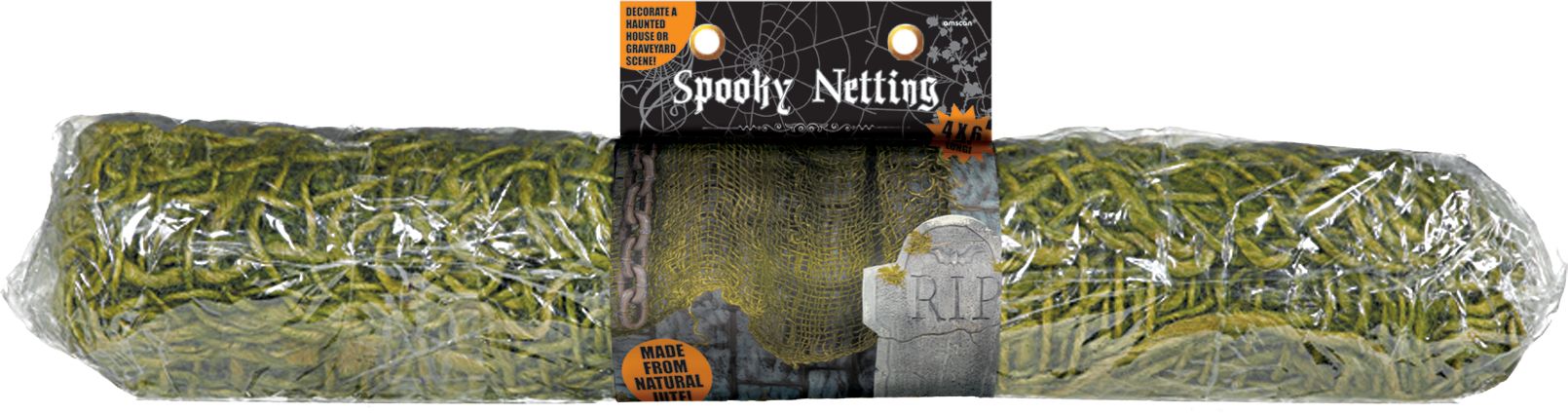 Jute Roll, Brown, 4-ft, Indoor/Outdoor Decoration for Halloween Front_Flat