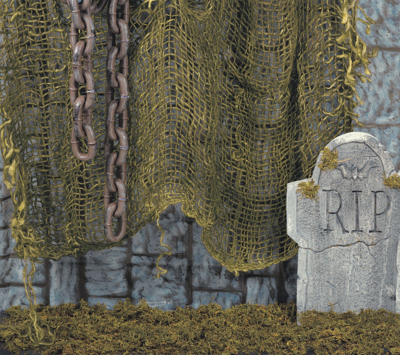 Rouleau de jute, brun, 4 pi, décoration intérieure/extérieure pour l'Halloween Front_Flat