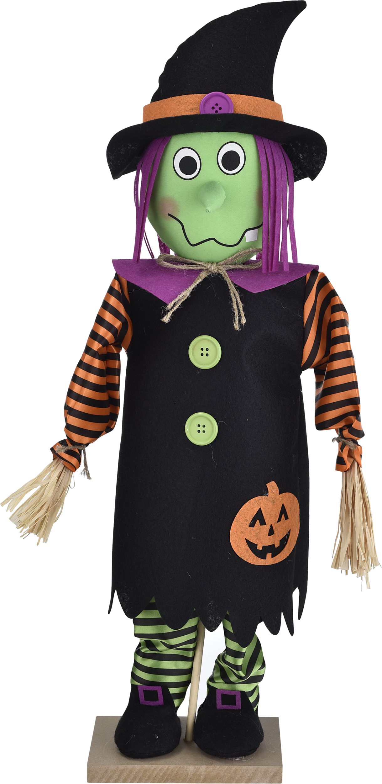 Witch Standing Character, Multi-Coloured, 22.5-in, Indoor/Outdoor Decoration for Halloween Front_Flat