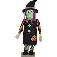 Witch Standing Character, Multi-Coloured, 22.5-in, Indoor/Outdoor Decoration for Halloween Front_Flat