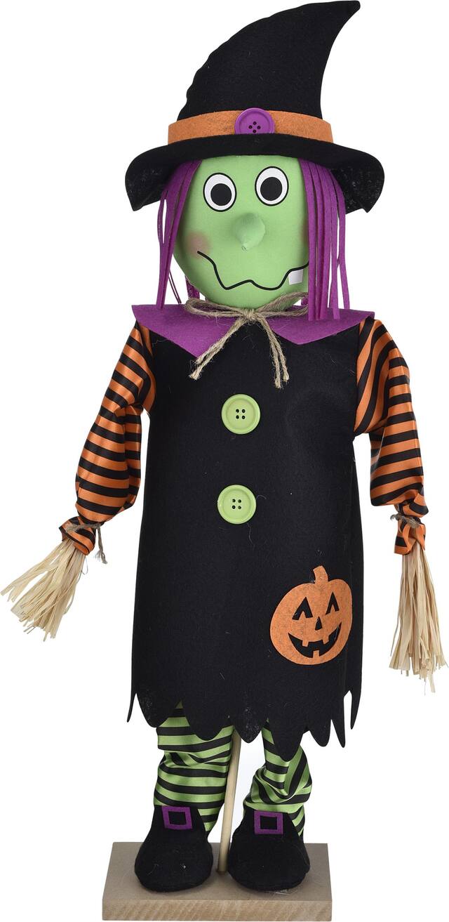 Witch Standing Character, Multi-Coloured, 22.5-in, Indoor/Outdoor Decoration for Halloween Front_Flat