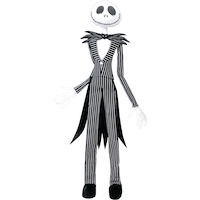 Jack Skellington articulé suspendu, Disney L'Étrange Noël de monsieur Jack, noir/blanc, 5 po, décoration intérieure/extérieure pour l'Halloween Front_Flat