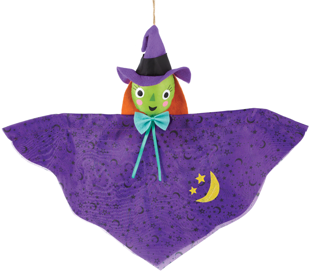 Halloween Deco Hanging Green Witch main image 1