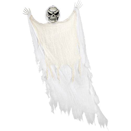 Grim Reaper Hanging Prop, White, 4-ft, Indoor/Outdoor Decoration Indoor/Outdoor Decoration for Halloween