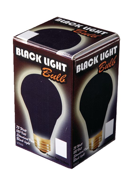 75W Light Bulb, Black, 3-in, Indoor/Outdoor Decoration for Halloween Front_Angled_Left