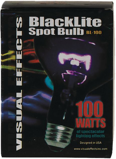 100W Light Bulb, Black, 5-in, Indoor/Outdoor Decoration for Halloween Front_Flat