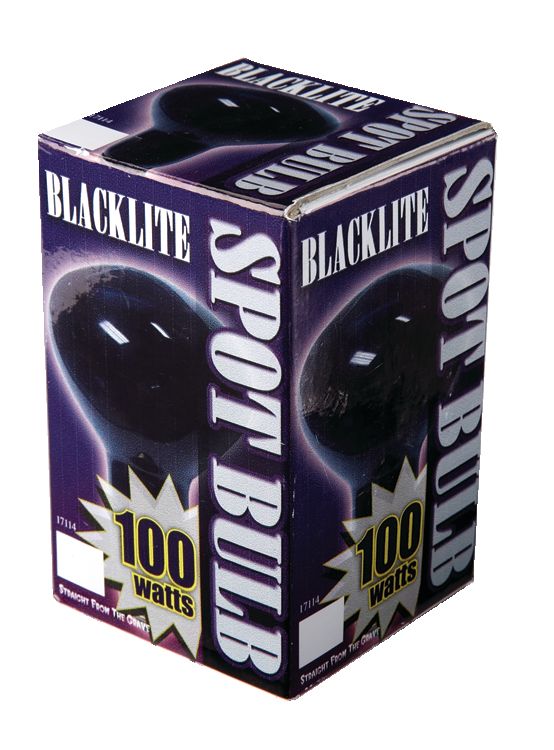 100W Light Bulb, Black, 5-in, Indoor/Outdoor Decoration for Halloween Front_Angled_Left