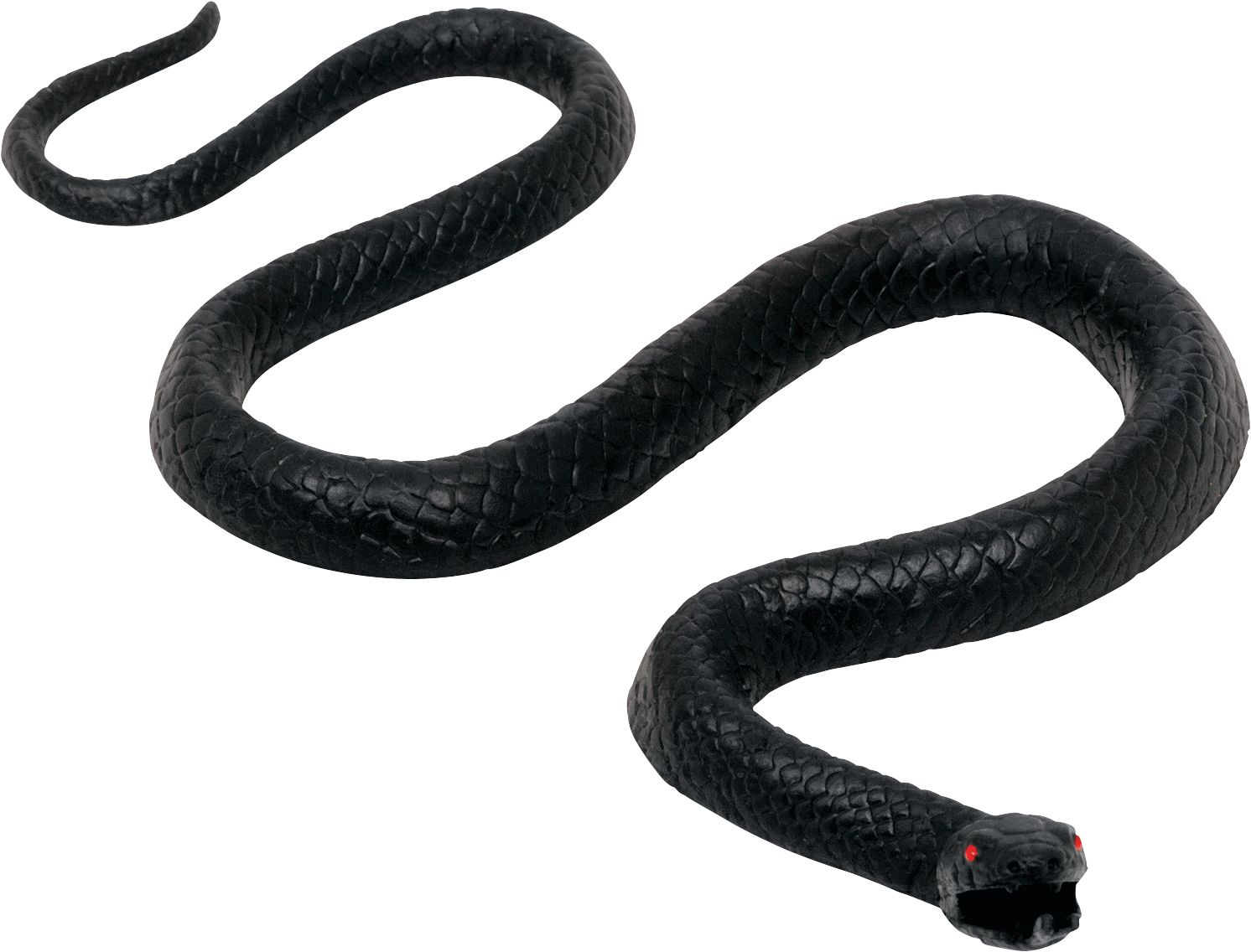 Serpent en caoutchouc, noir, 9 po, décoration intérieure/extérieure pour l'Halloween Front_Angled_Right