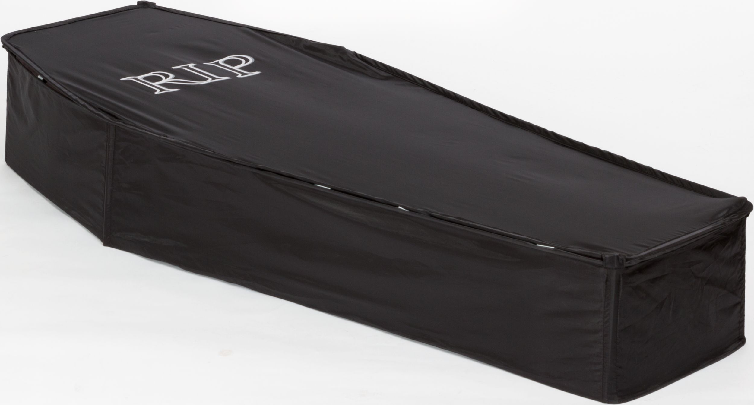 "RIP" Pop-Up Coffin Prop, Indoor/Outdoor Decoration for Halloween, Black, 5-ft Overhead_Plunge
