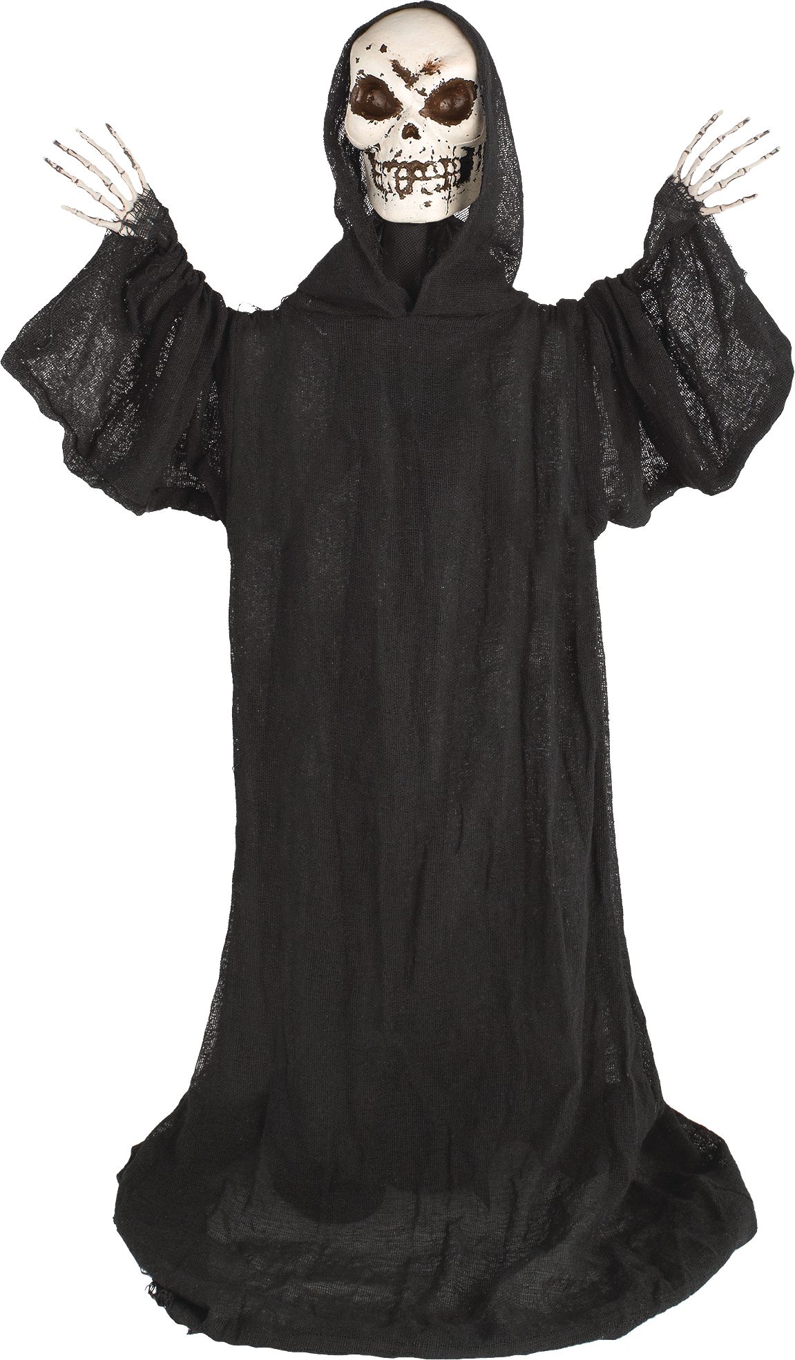 Accessoire de faucheuse debout, noir/blanc, 36 po, décoration intérieure/extérieure pour l'Halloween Front_Flat