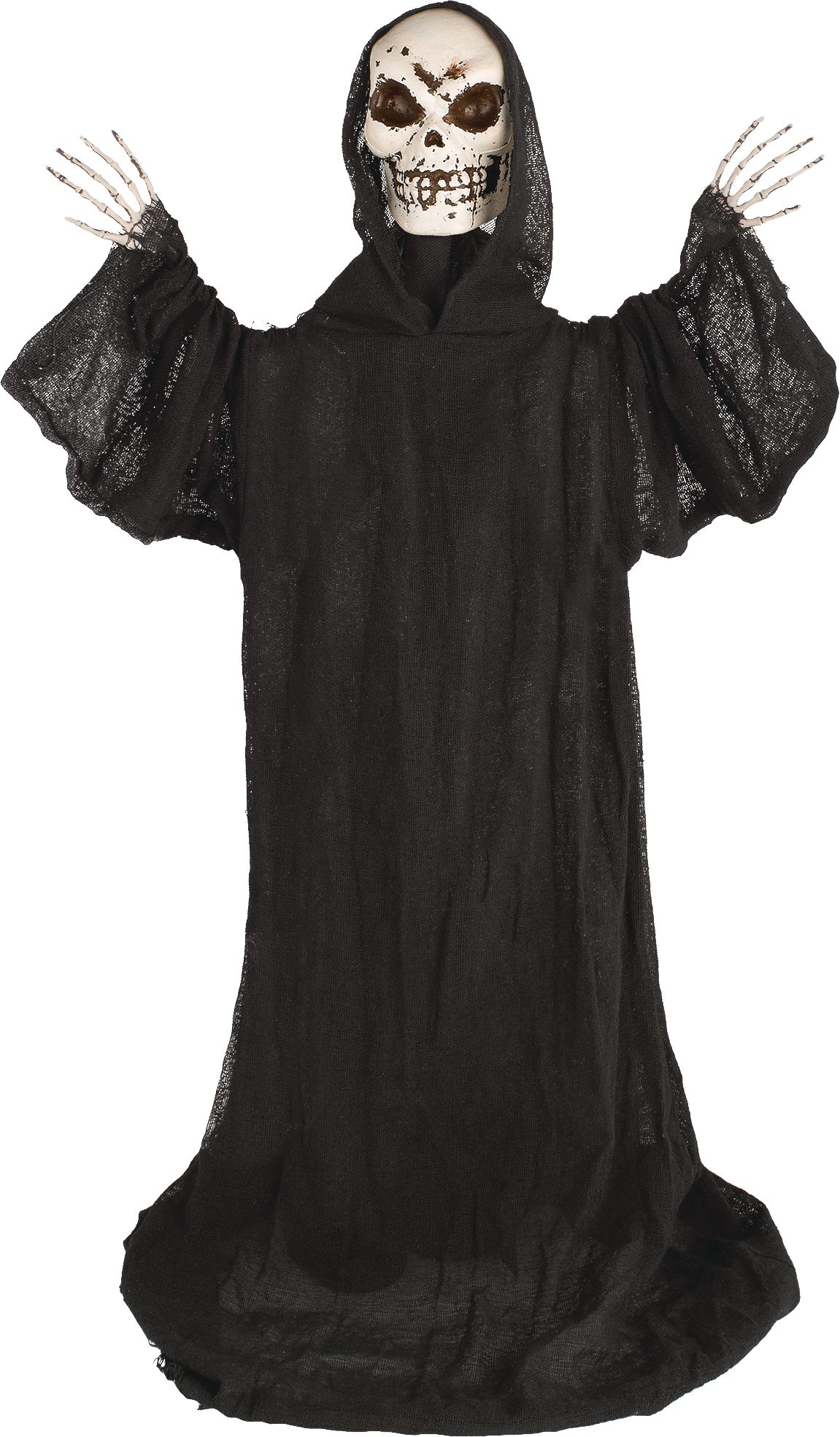 Hanging Halloween Grim Reaper Decor - 33.37 Inch Posable Ghost Prop For Indoor & Outdoor Scary Displays