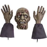 Accessoire de créatures émergeant du sol, gris, 15 po, paq. 3, décorations extérieures pour l'Halloween Composite_or_Mixed