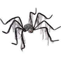 Spider Poseable Prop, Black, 35-in, Indoor/Outdoor Decoration for Halloween Front_Angled_Right