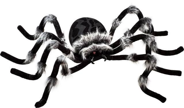 Accessoire à fourrure lumineux avec piles, noir, 7-1/2 pi, décoration intérieure/extérieure pour l'Halloween Front_Three_Fourths_Angled_Right