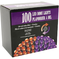Jeu de lumières à DEL avec 8 fonctions, orange/violet, 41 pi, paq. 100, décorations d'intérieur/d'extérieur pour l'Halloween Front_Angled_Right