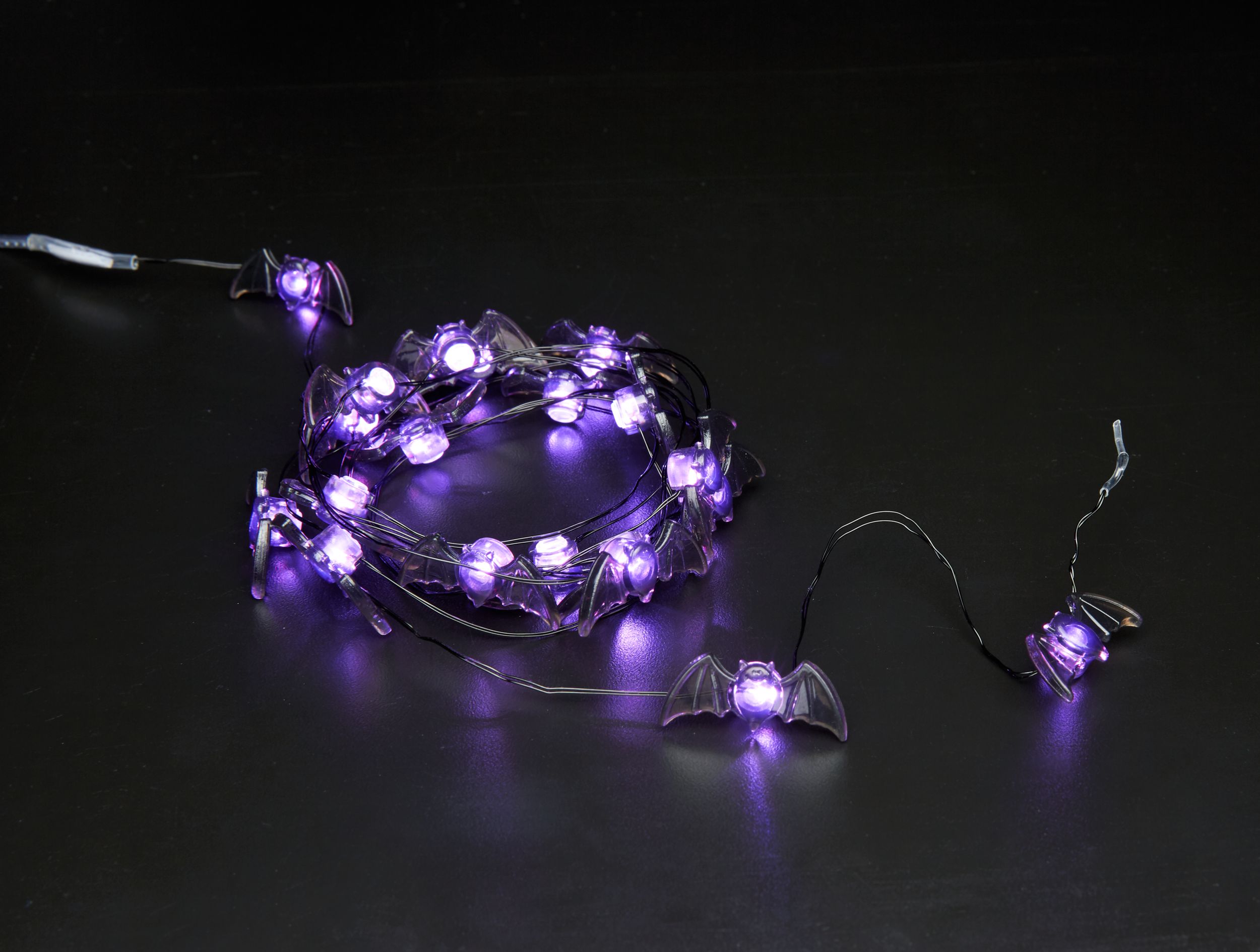 Bat String Lights, Purple Overhead_Plunge