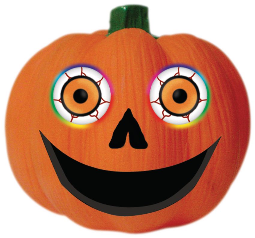 Pumpkin Light Eyeballs with Batteries, Colour Changing, 5-in, Indoor/Outdoor Decoration for Halloween Front_Flat
