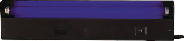 LED UV Blacklight Fixture Black, 18-in, Indoor/Outdoor Decoration for Halloween Front_Flat