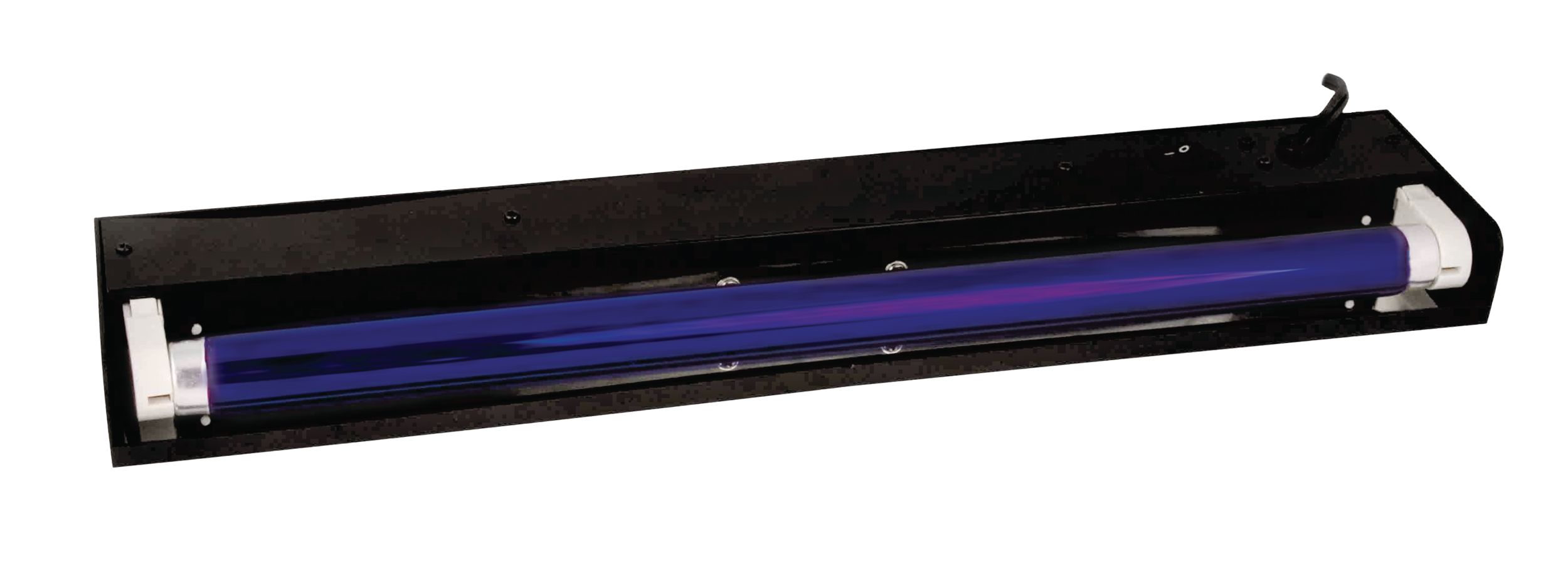 LED UV Blacklight Fixture Black, 18-in, Indoor/Outdoor Decoration for Halloween Front_Angled_Right