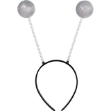 Serre-tête avec antennes d'extraterrestre, argenté, taille unique, accessoire de costume à porter pour l'Halloween Front_Flat