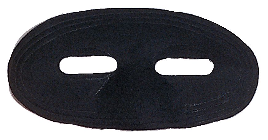 Domino Mask, Black, One Size, Wearable Costume Accessory for Halloween Front_Flat