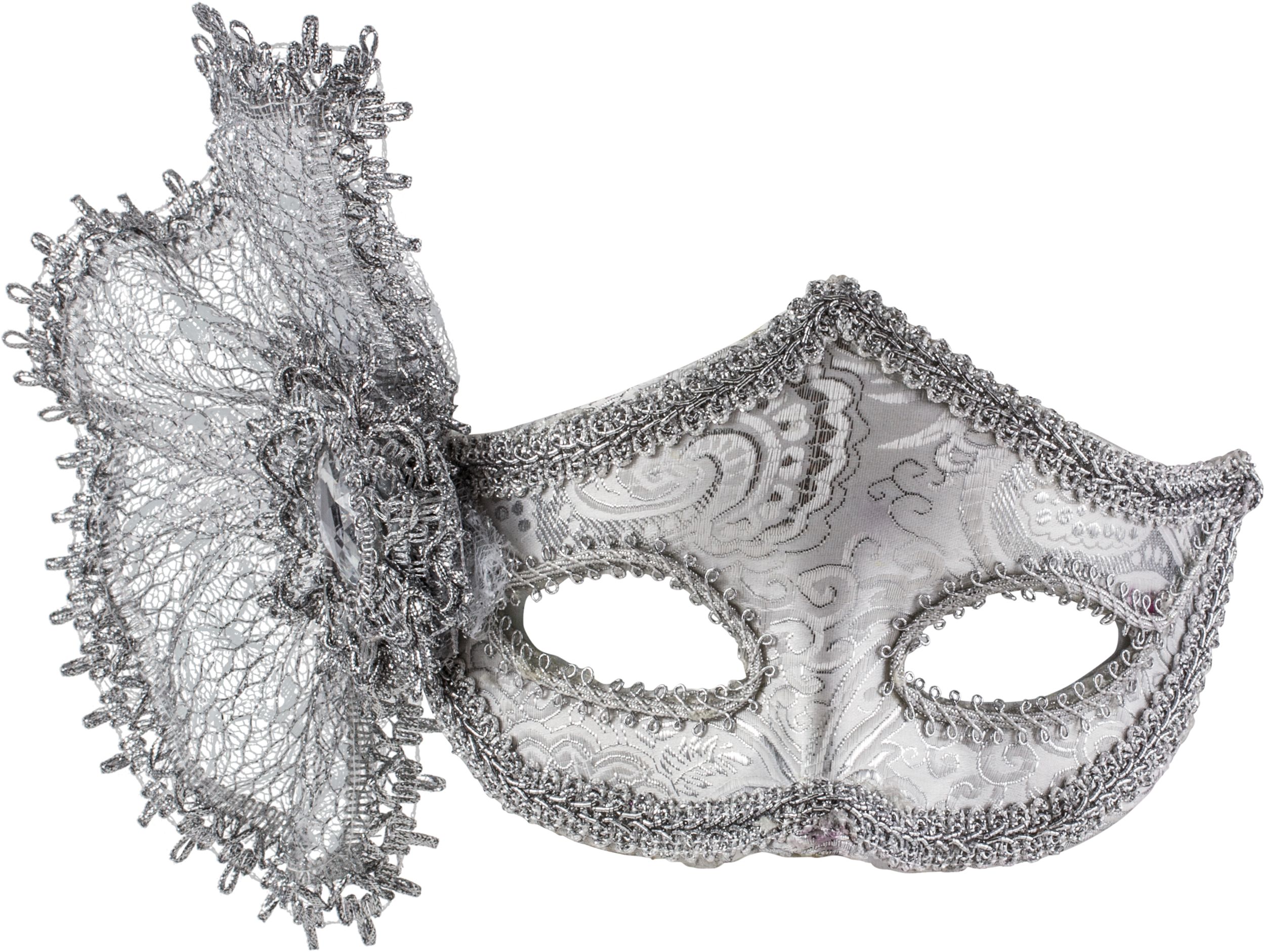 Brocade Parisian Masquerade Party Mask Front_Flat