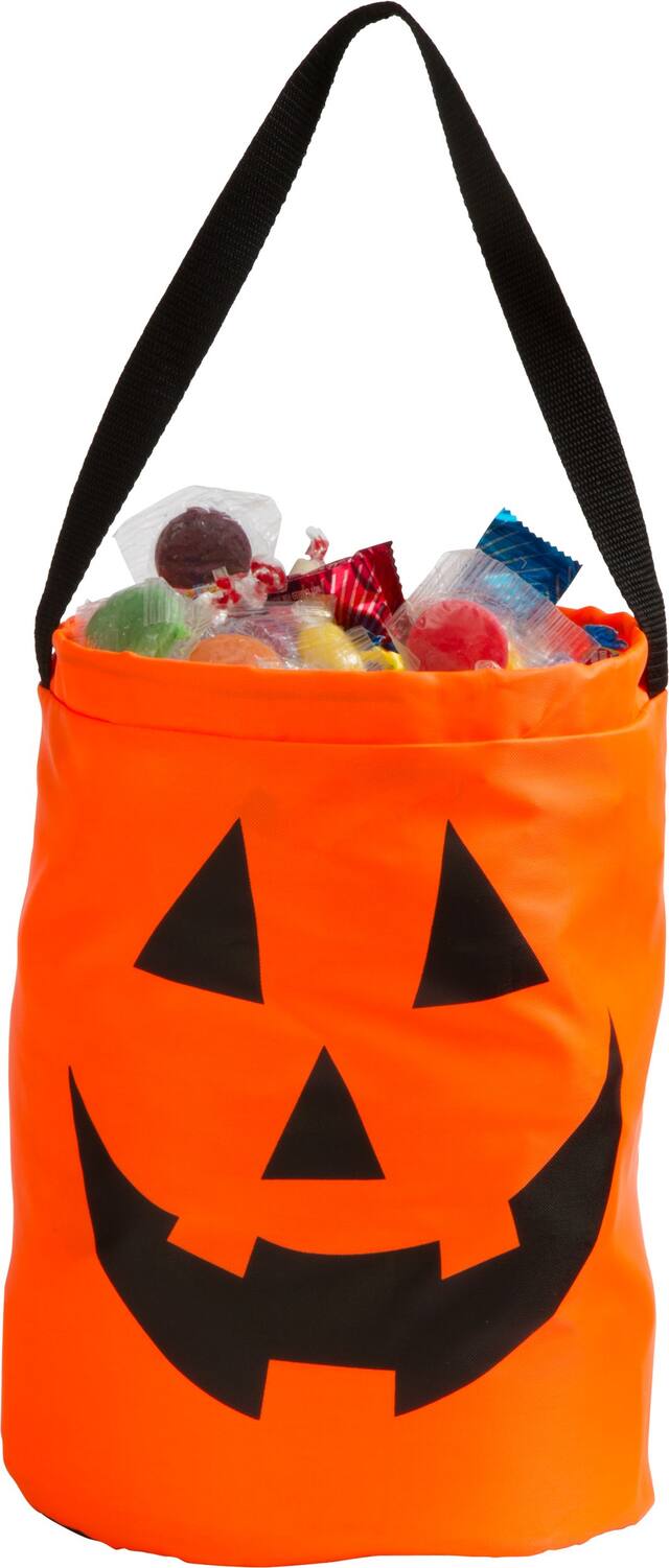 Jack-o'-Lantern Drawstring Treat Bag Front_Elevated