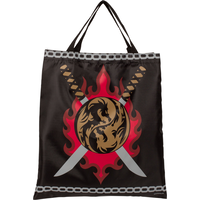 Sac à friandises Ninja, noir/rouge, 13,5 po, pour passer l'Halloween Front_Flat