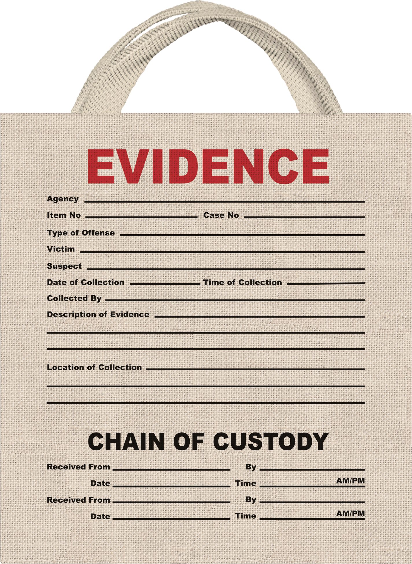 Evidence Trick-or-Treat Bag Front_Flat