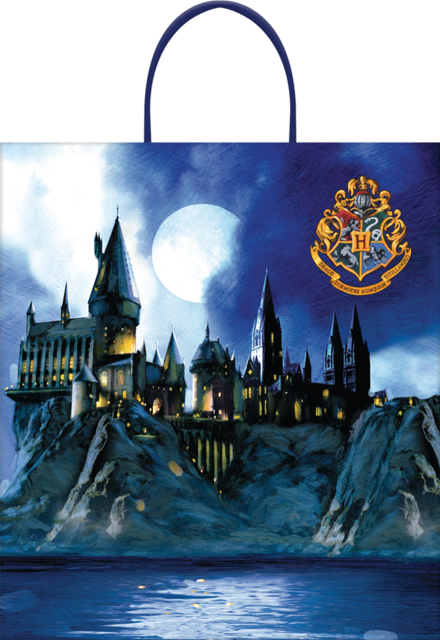 Harry Potter Hogwarts Treat Bag, Blue, 14in, for Trick or Treating