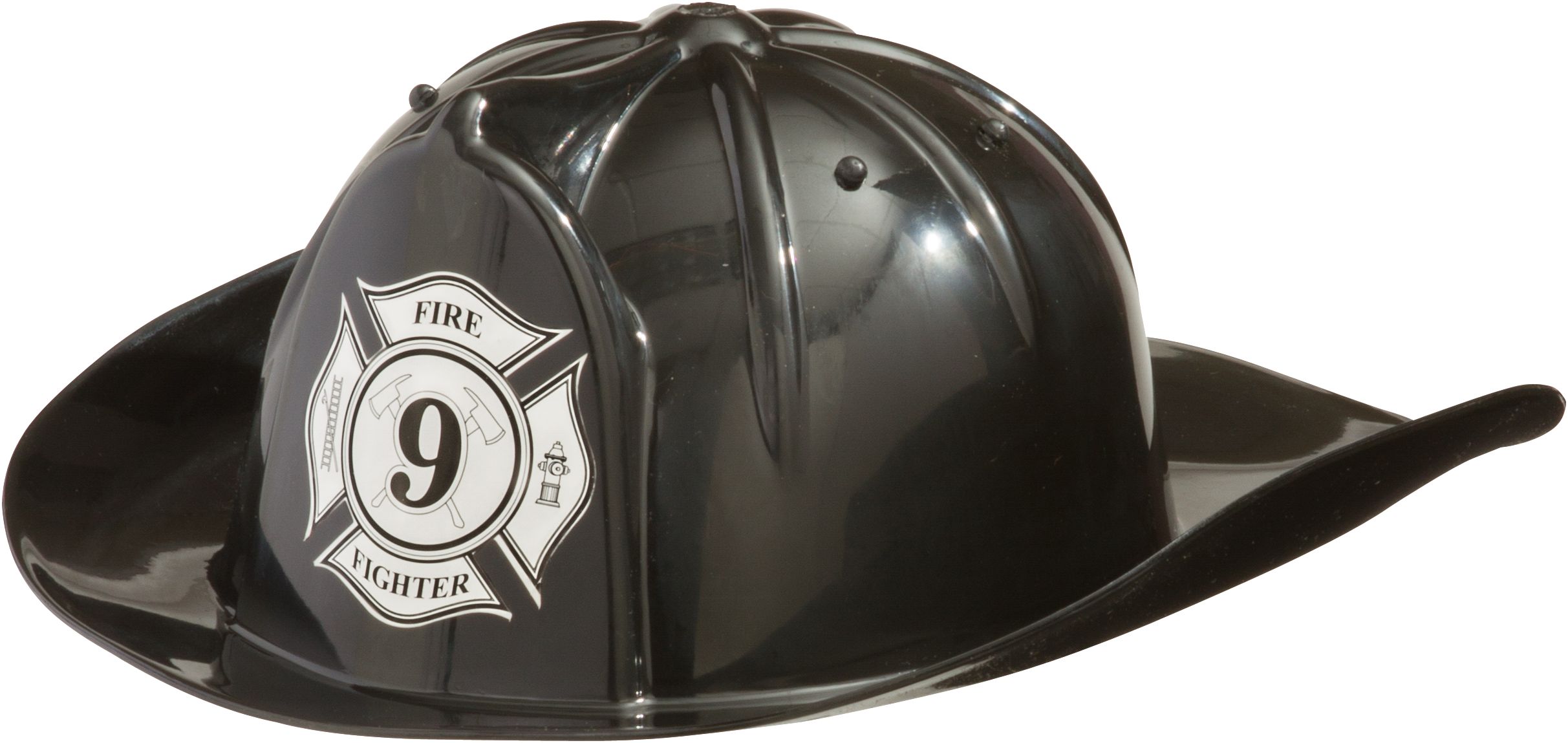 Firefighter Hat, Black Front_Angled_Left