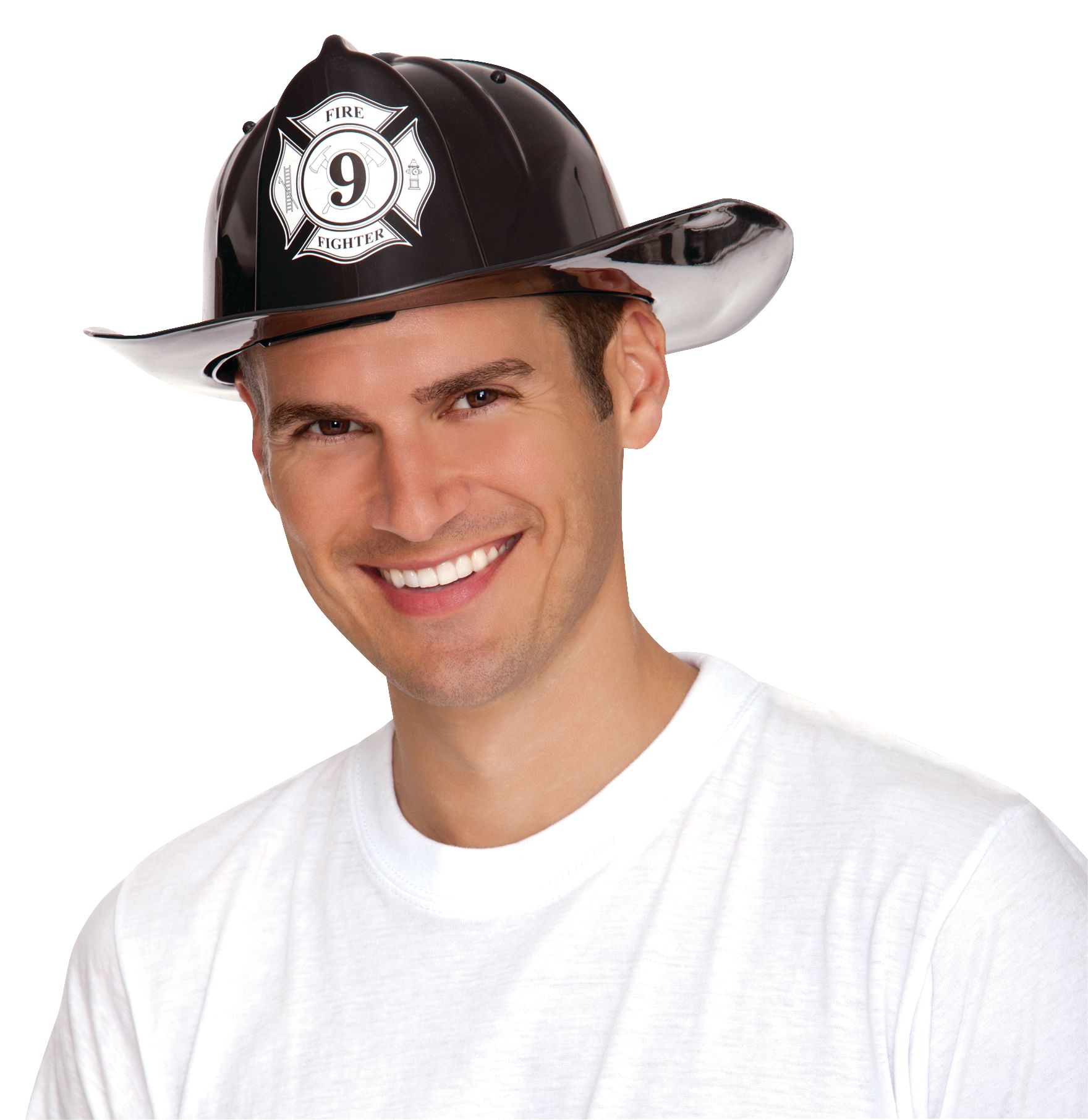 Firefighter Hat, Black Front_Angled_Left
