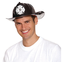 Firefighter Hat, Black Front_Angled_Left