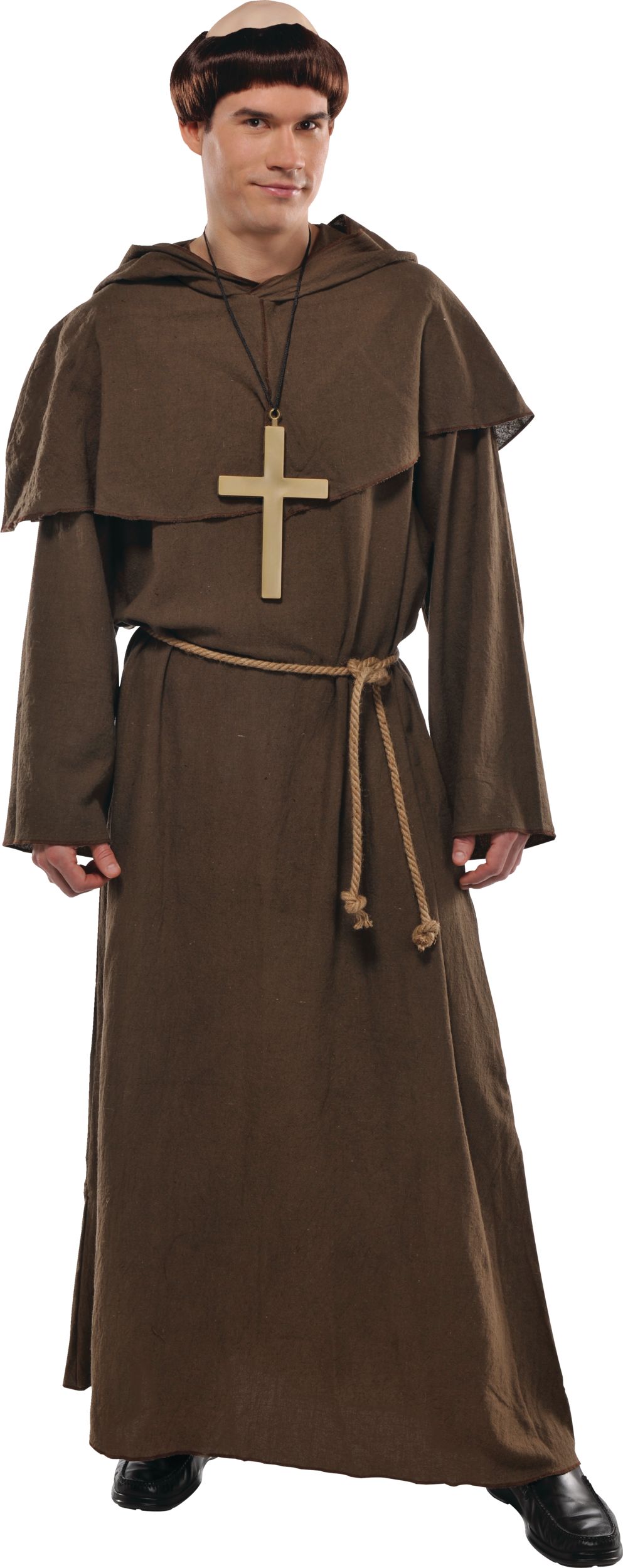 Gold Cross Necklace Front_Flat