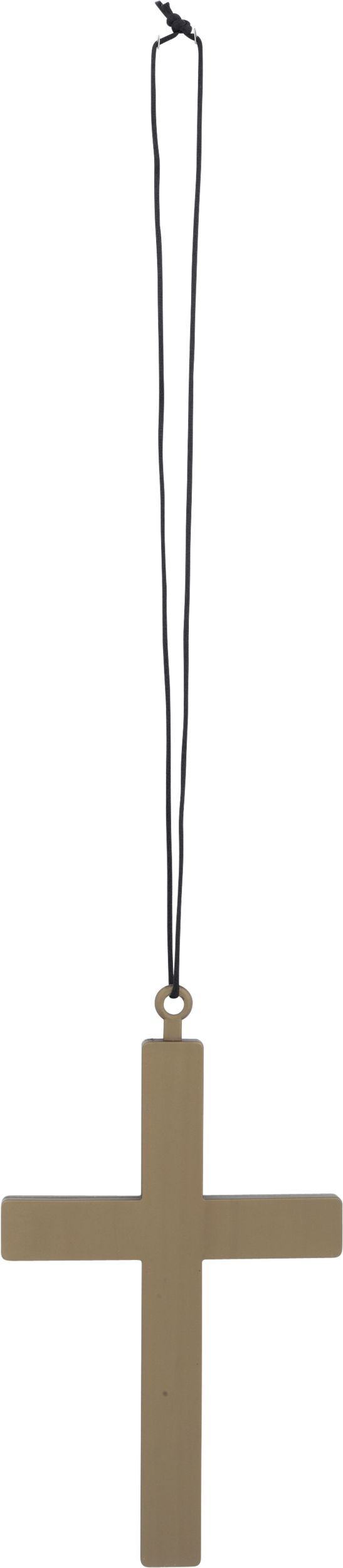 Gold Cross Necklace Front_Flat