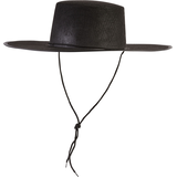 Fantasy Bandit Fabric HatBlack, One Size, Wearable Costume Accessory for Halloween Front_Flat