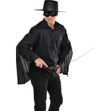 Fantasy Bandit Fabric HatBlack, One Size, Wearable Costume Accessory for Halloween Front_Flat