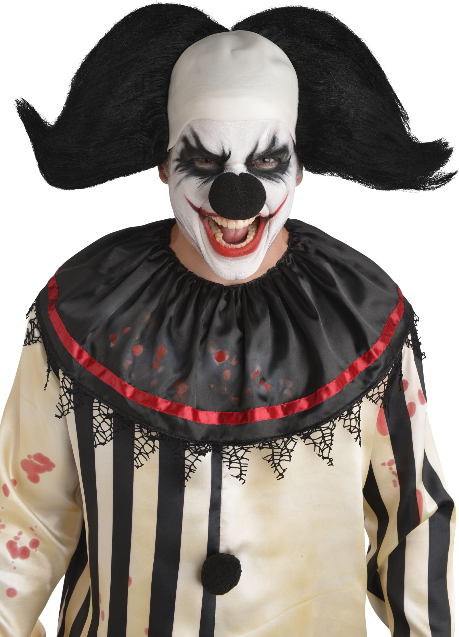 Clown Face Makeup Kit with Sponge & Crayon, Multi-Coloured, One Size, 4-pk, Costume Accessories for Halloween Front_Flat