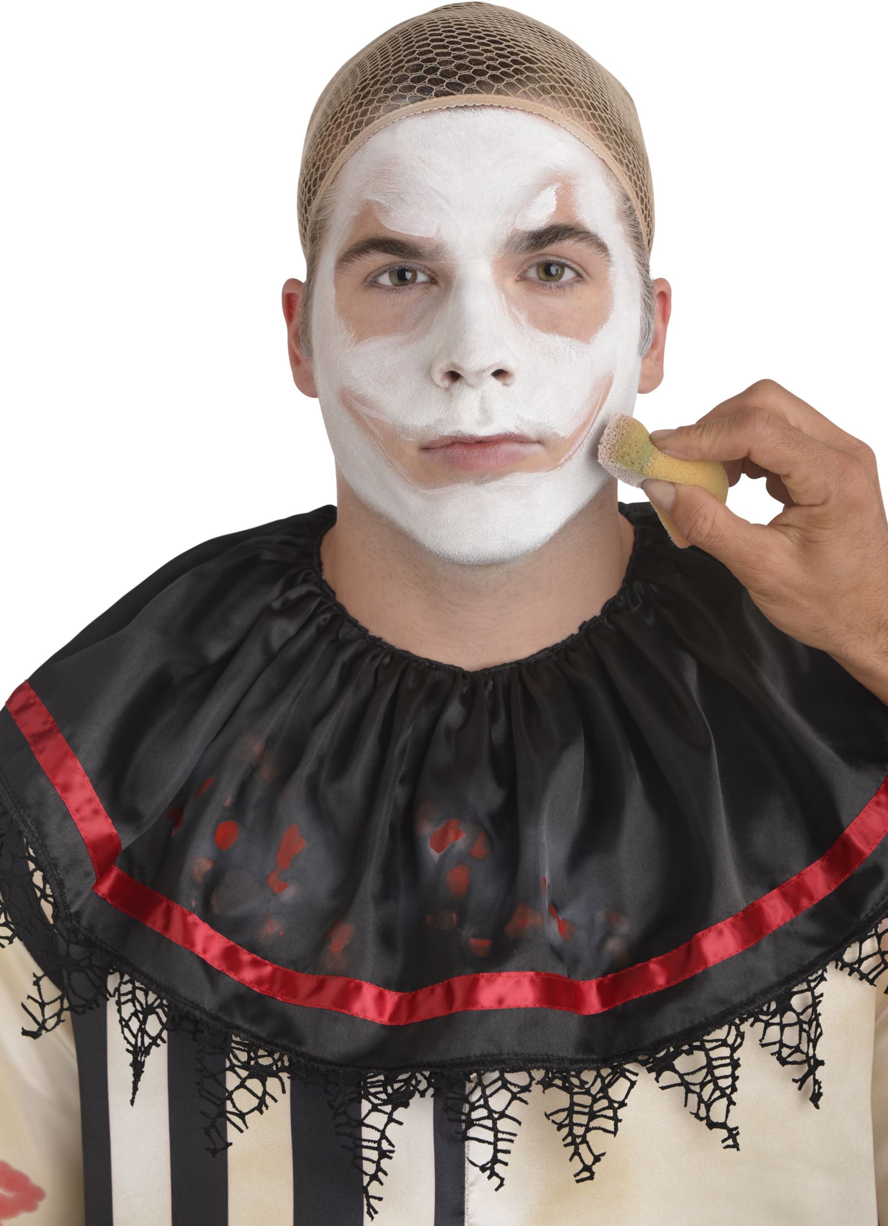 Crayon et crème de maquillage pour le visage, noir/blanc, taille unique,  accessoire de costume pour l'Halloween