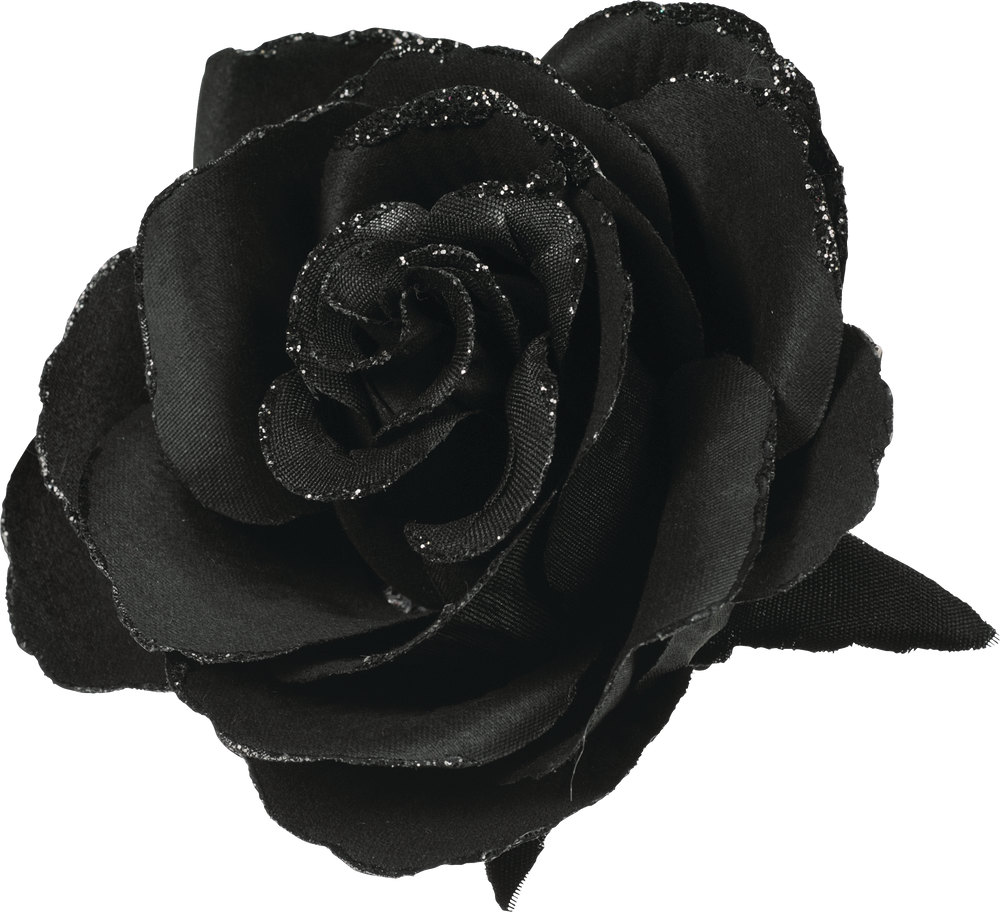 Black flower new arrivals hair clip