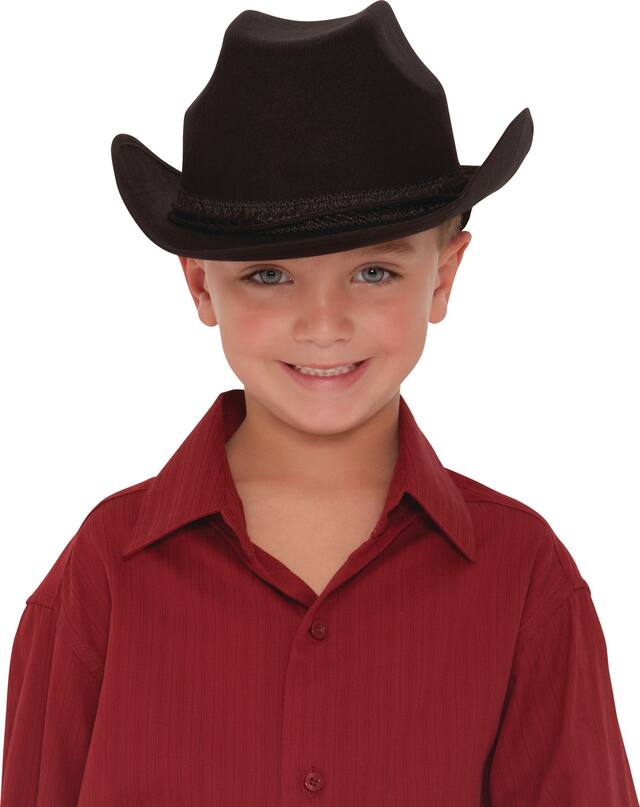 Chapeau de cowboy, enfants, noir, taille universelle Front_Elevated