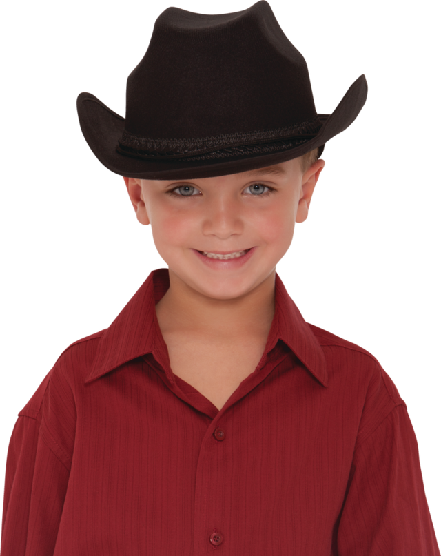 Kids' Cowboy Hat, Black, One Size Party City