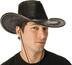 Western Cowboy Hat with Cross Stitches, Black, One Size, Wearable Costume  Accessory for Halloween