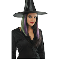 Witch Hair Extensions, Purple/Green, One Size, Wearable Costume Accessory for Halloween Front_Flat