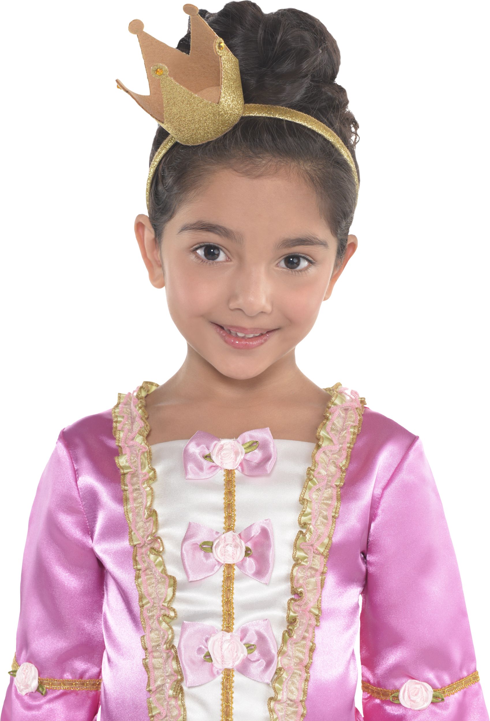 Serre-tête avec couronne scintillante, doré, taille unique, accessoire de costume à porter pour l'Halloween Front_Flat