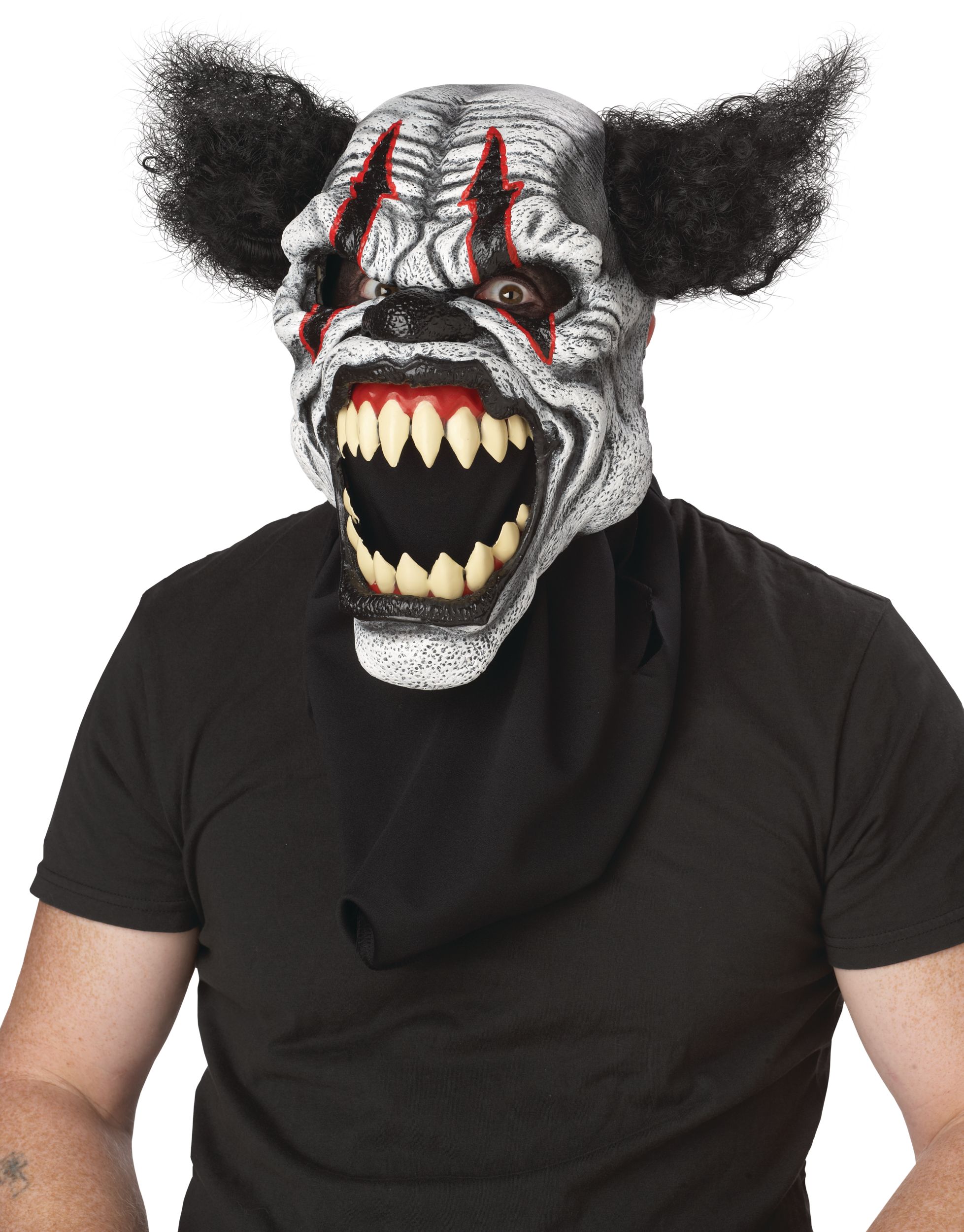 Last Laugh The Clown Ani-Motion Mask Front_Angled_Left