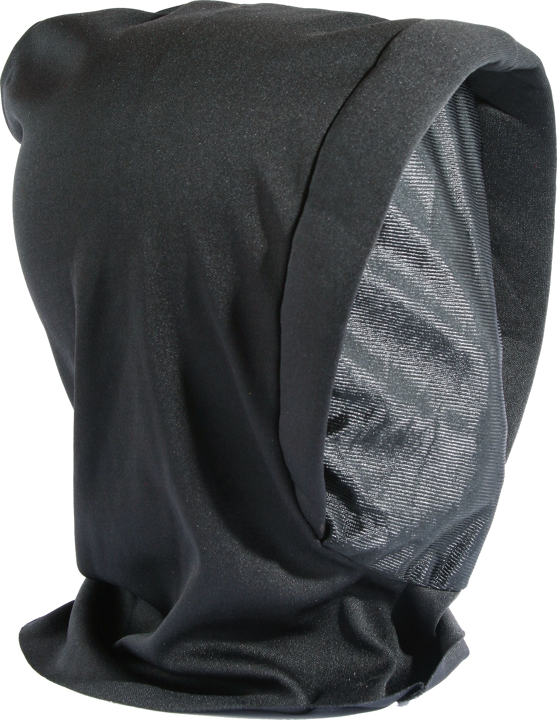 Faceless Invisible Ghoul Fabric Mesh Mask with Hood, Black, One Size, Wearable Costume Accessory for Halloween Front_Angled_Right